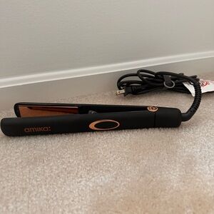 Amika Black Hair Straightener with Orange Details